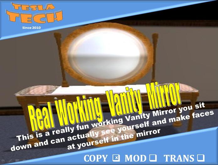 Second Life Marketplace Tesla Tech Working Vanity Mirror